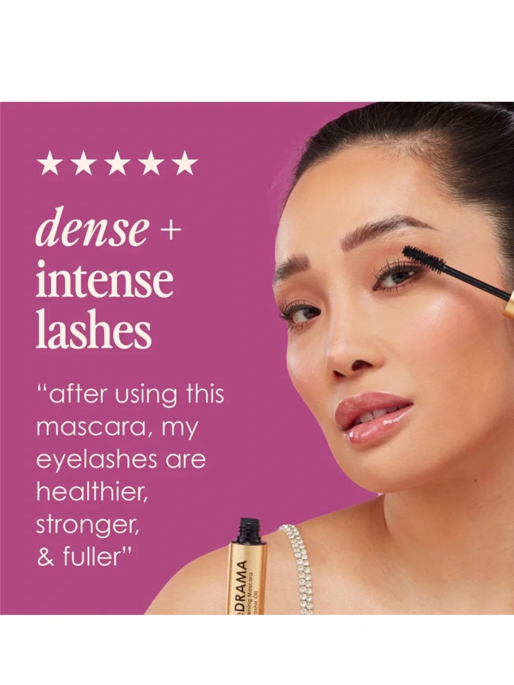 NWT Grande Drama Intense Thickening Mascara with Castor Oil